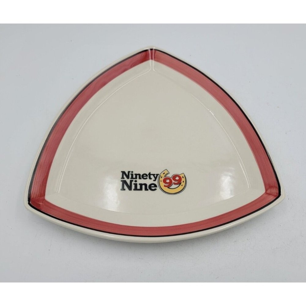 Triangle Dinner Plate Libbey Glass Red Ninety Nine 12 Inch Brand New